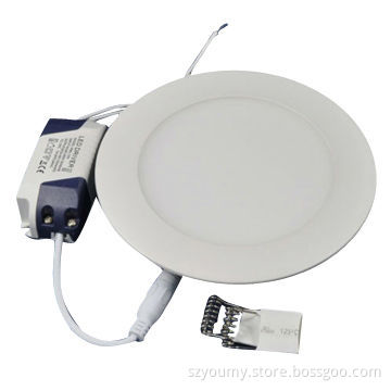 3W Ultra-thin Round LED Panel Light with LED Driver, 85-265V AC Cool White